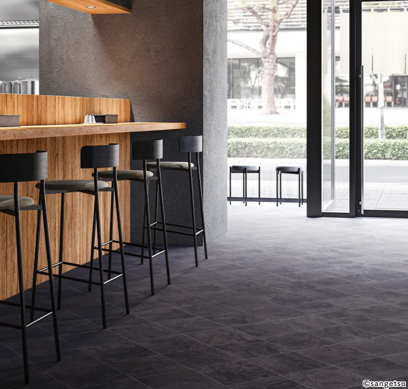 Sàn & Thảm FTR5757 – Tấm Flotex – đá phiến đen (2023-2026 Thảm Cuộn 8500)