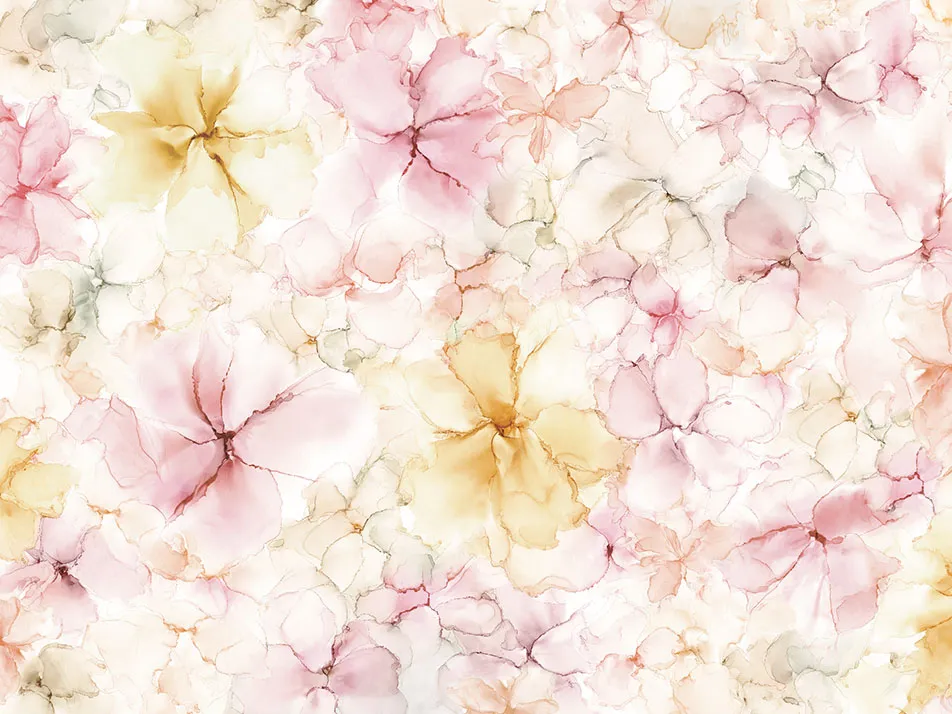 Giấy Dán Tường HZ-4555 – HZ-4555:FLOWER FUSION (Phong cảnh trừu tượng) (mẫu vật liệu)