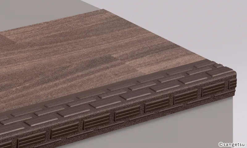 Sàn & Thảm PX48042 – Woody Floor (loại mặt bậc) (2025-2027 Non-skid – Sàn Chống Trơn) (phối cảnh 1)