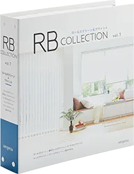 Bìa sách mẫu RB Collection Vol.1 (mành cuốn, rèm sáo) của Sangetsu, ảnh cửa sổ có mành trắng